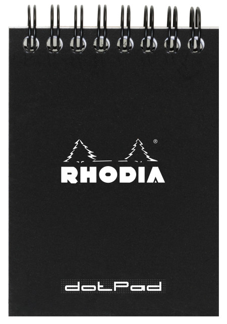 Rhodia Classic Wirebound Notepad - Small - Black - Dotted